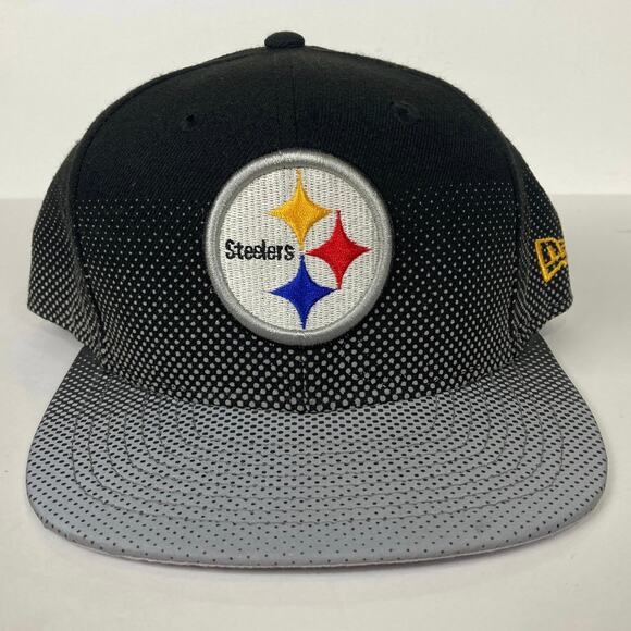 Pittsburgh Steelers New Era 9FIFTY Gradient Grey Dots Original Fit Snapback Hat - Picture 1 of 10